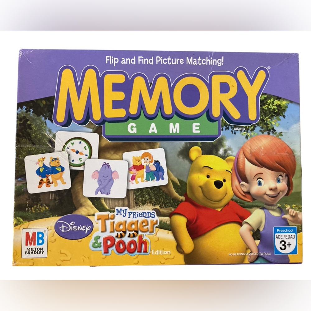 Memory Game My Friends Tigger & Pooh Milton Bradley Complete 72 Cards 2007